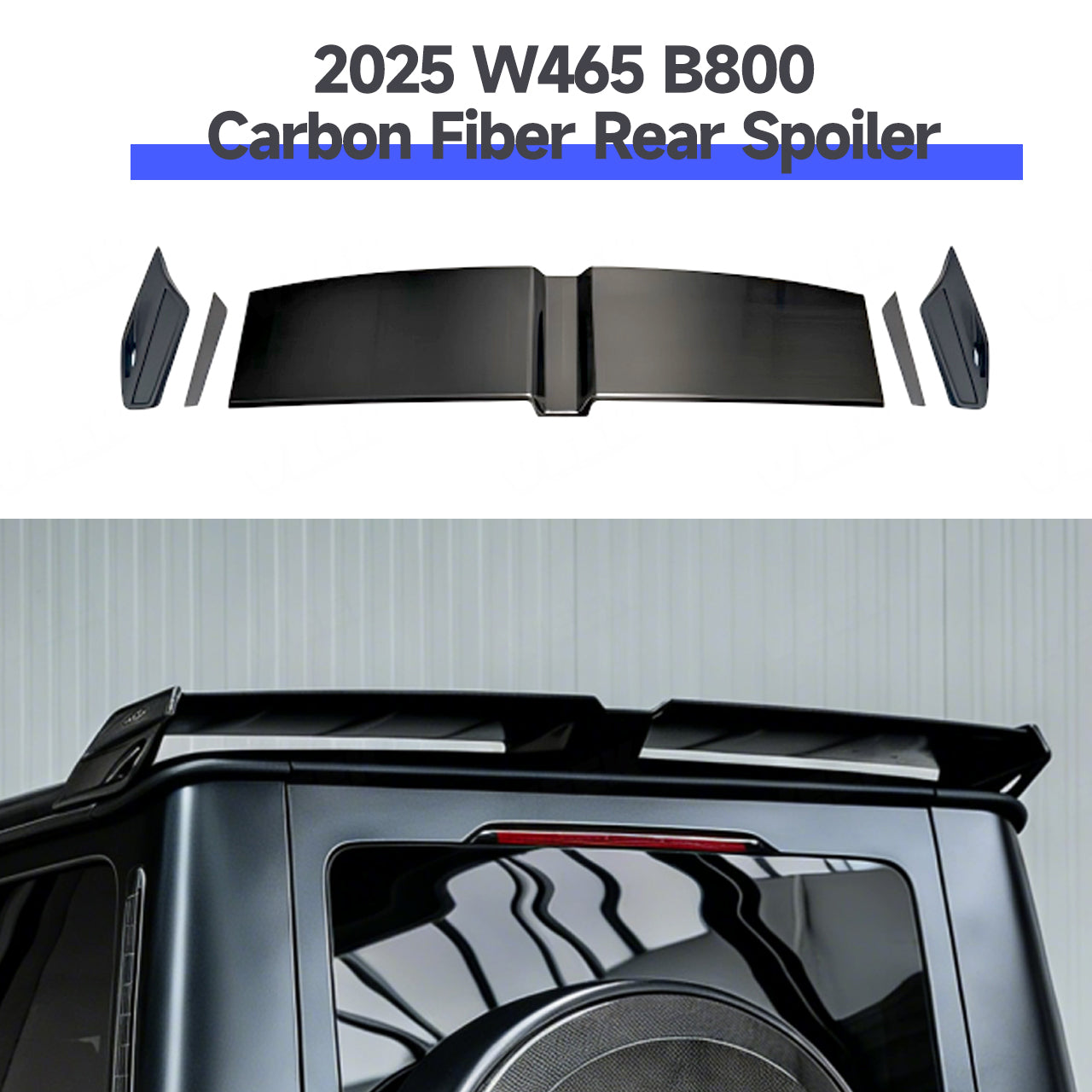 W463 carbon fiber rear spoiler option