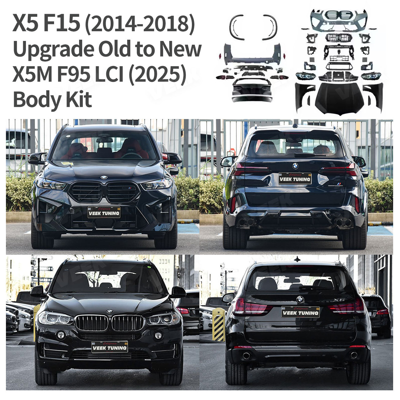 BMW X5 F15 (2014-2018) Old to New Upgrade X5M F95 LCI (2025) Body Kit