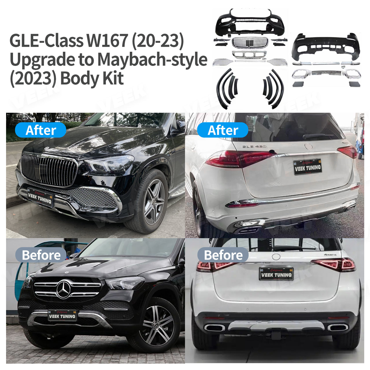 Mercedes Benz GLE SUV W167 (2020-2023) Upgrade to Maybach（2023）Style Body Kit