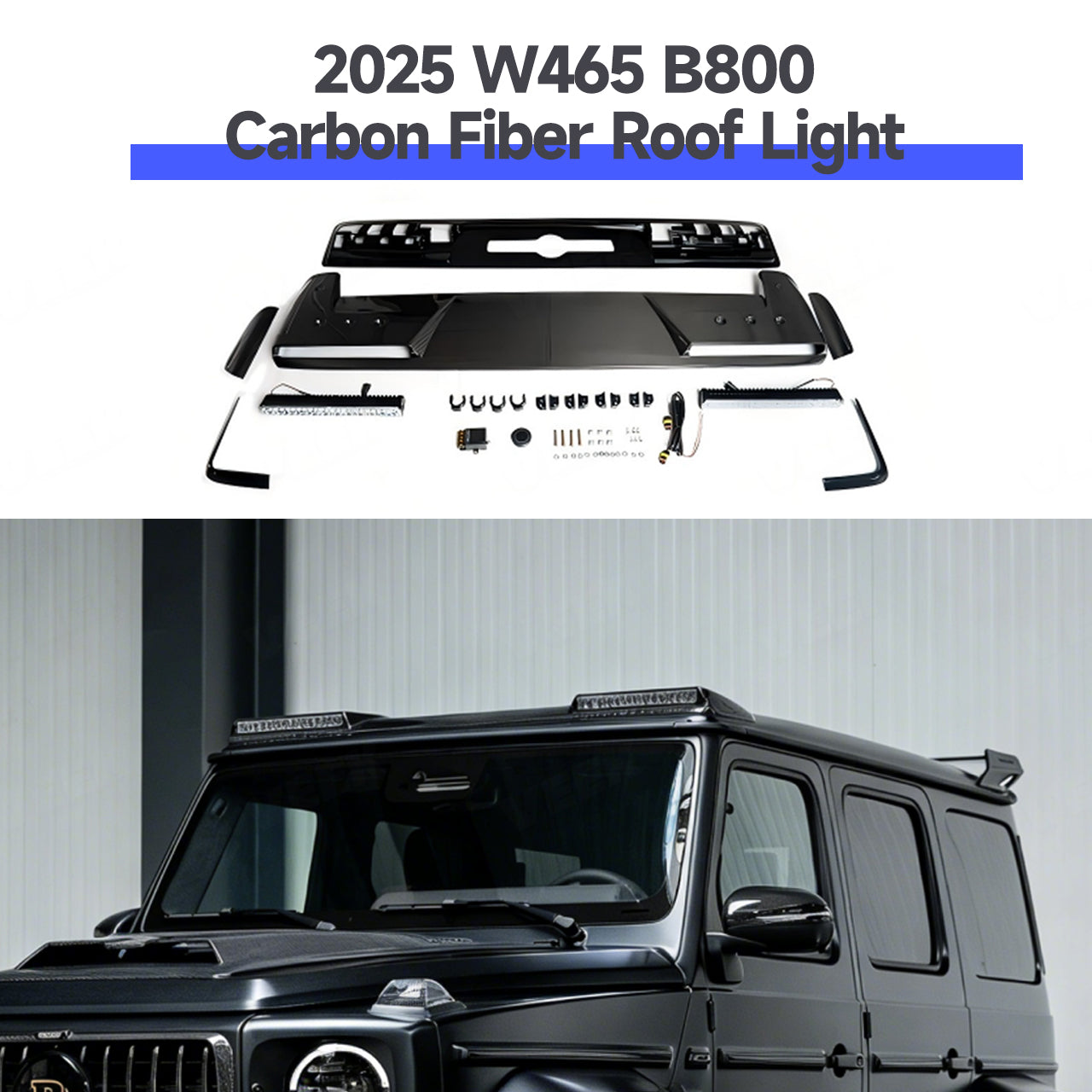 Carbon fiber roof light for Mercedes G-Class body kit
