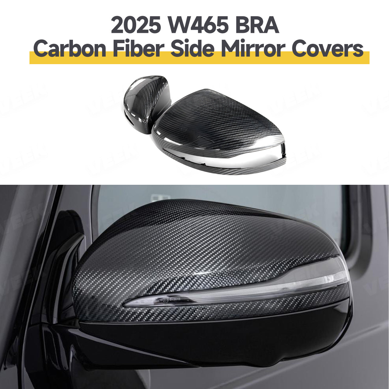 Carbon fiber side mirror covers for Mercedes G Wagon