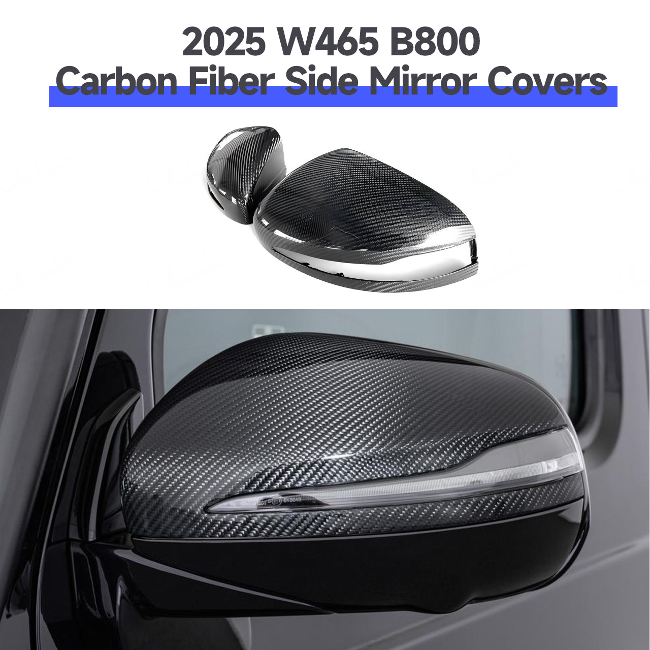 W463 carbon fiber mirror cover option