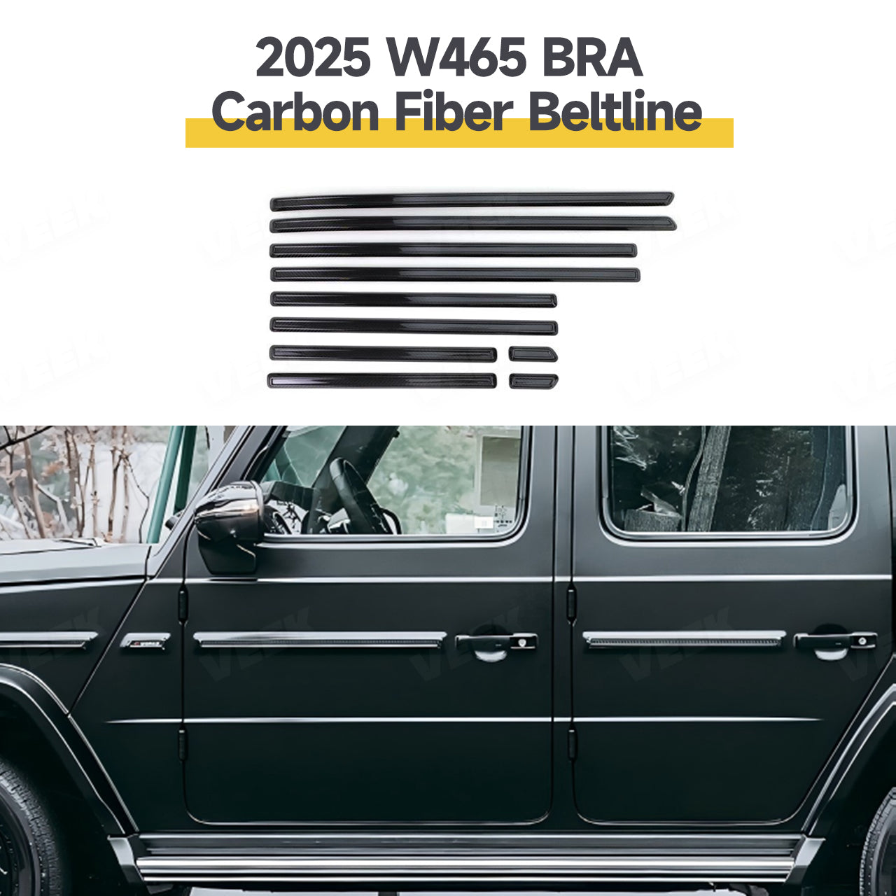 Carbon fiber spare tire delete trim for G-Class