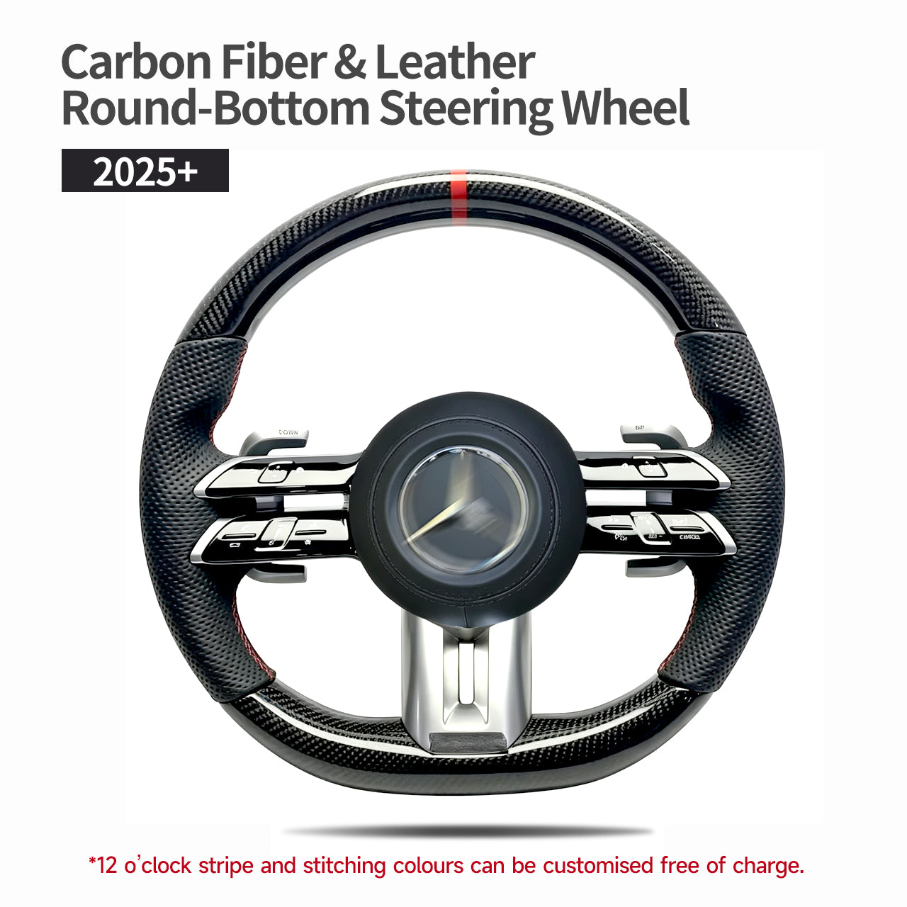 Custom Carbon Fibre AMG Steering Wheel for 2025–2026 Mercedes-Benz G-Class W465
