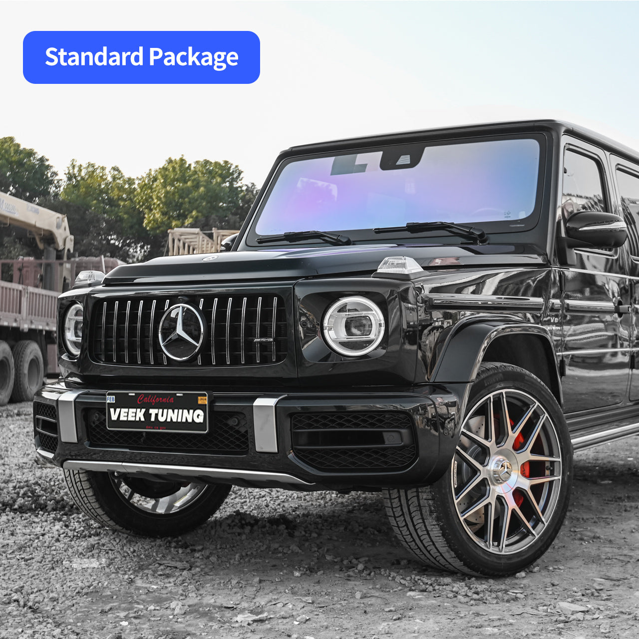 Mercedes G-Class W463A 2019-2024 Upgrade to G63 AMG Night Edition Body Kit and Blackout Lights Set