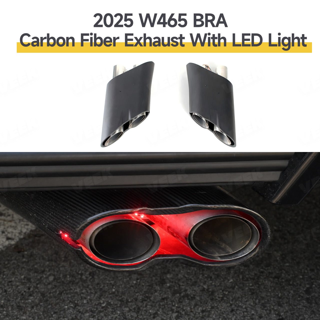 Carbon fiber tire cover for W463A and W465