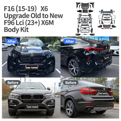 BMW X6 F16（2015-2019）Upgrade Old to New X6M F96 LCI (2023+) Body Kit